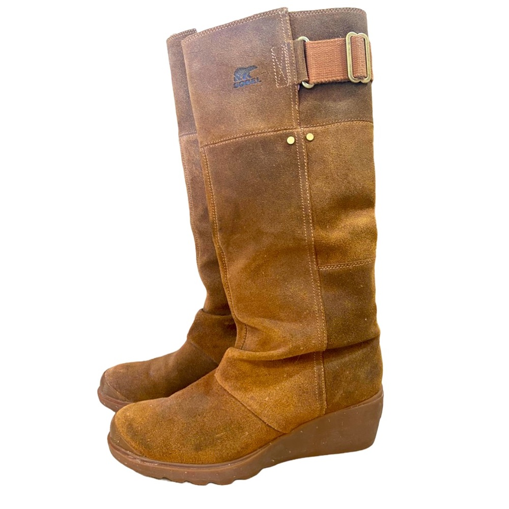 Sorel suede tall (17”) pull on Toronto boots